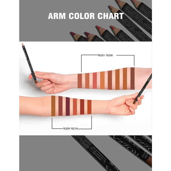 Rozza 14 couleurs crayon à lèvres mat imperméable longue durée velours nu