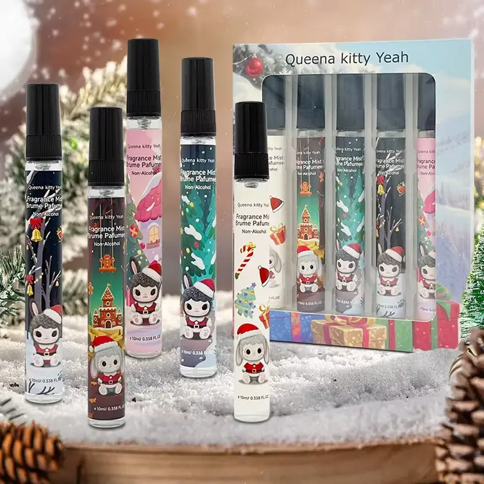 Coffret cadeau de parfum de noël sans alcool, vanille florale fruitée, parfum durable, frais, nouvea