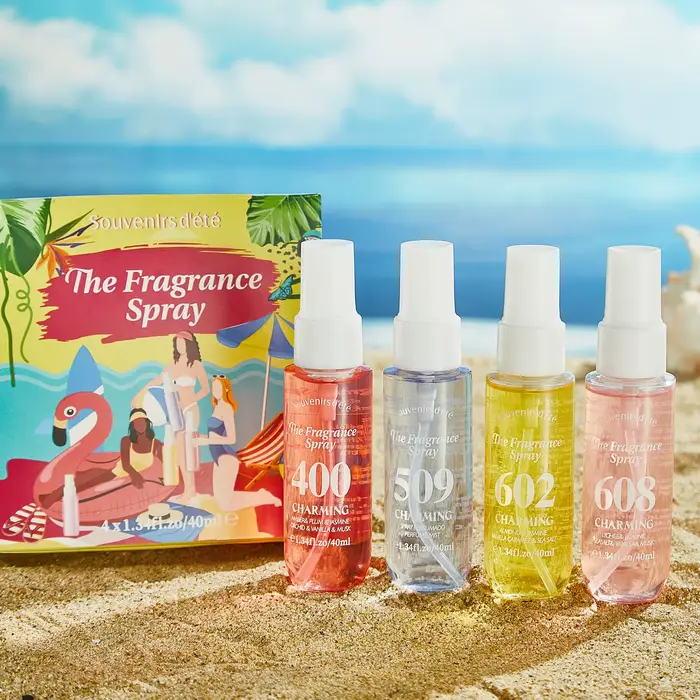 Coffret cadeau de pulvérisation d'aromathérapie en édition limitée d'été, parfum de voyage pour cham