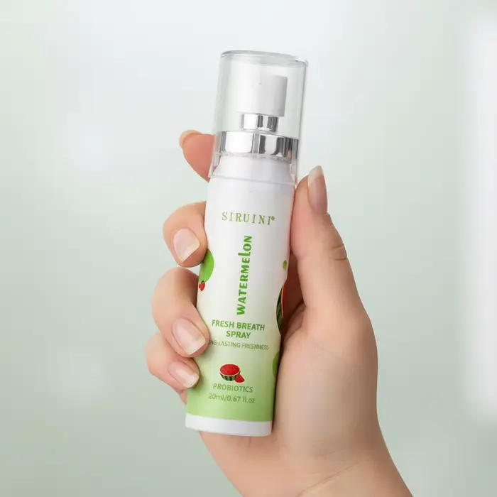 Spray rafraîchissant pour l'haleine avec ingrédients probiotiques, saveur fruitée, portable pour femme et homme, spray buccal pour nettoyage et fraîcheur