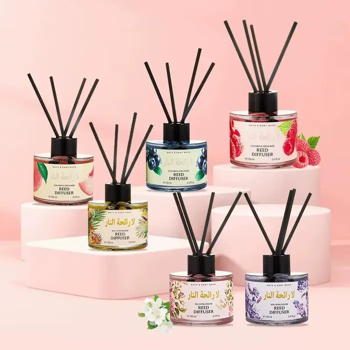 Huile essentielle d'aromathérapie sans flamme, 100ml, huile parfumée de lavande et de Rose avec diff