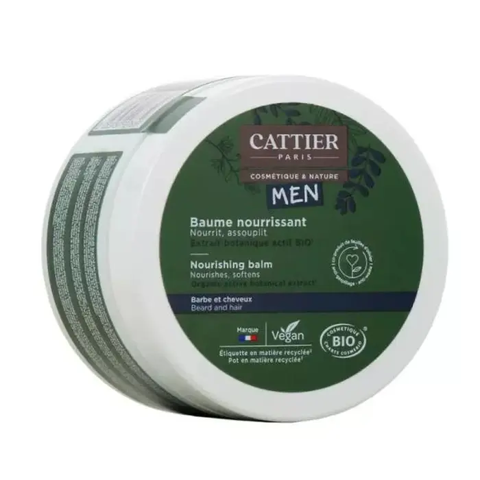 Baume nourrissant sans parfum pour homme hydratation peau du visage revitalisation apaisement irritation cutanée routine matinale protection agression extérieure