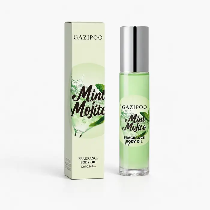 Huile Corporelle Parfumée Menthe Mojito 10ml - Huile Parfumée Fraîche et Subtile, Eau de Toilette Originale pour Voyage ou Rendez-vous, Utilisation en Salle de Bain