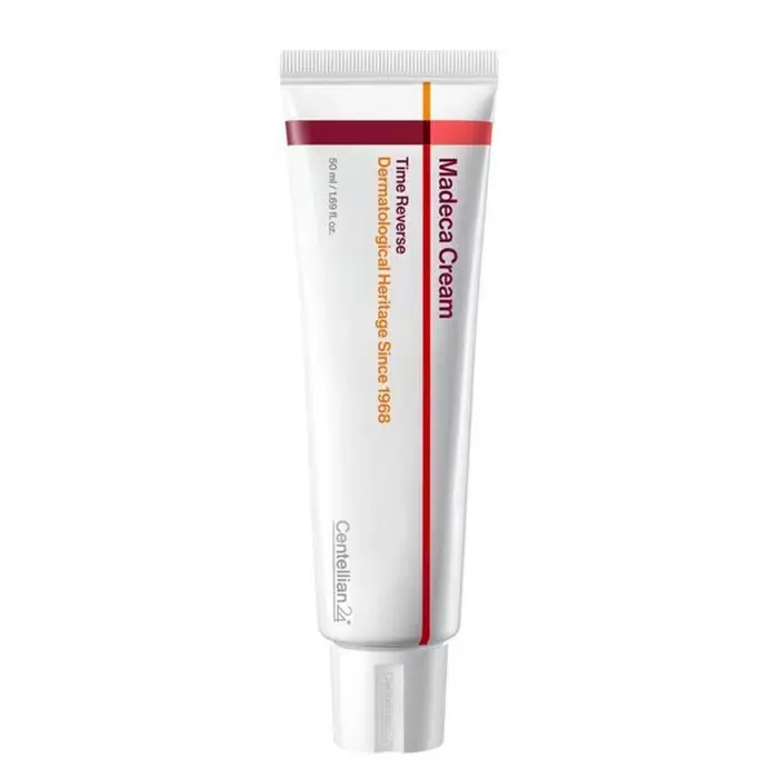 Crème Madeca Time Reverse 50ml, hydratant raffermissant, la Centella Asiatica apaise la peau, répare