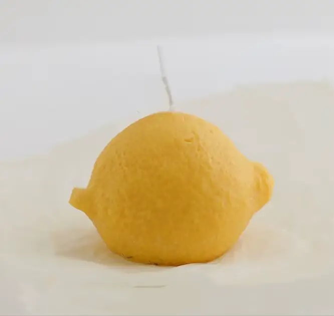1 bougie parfumée au citron, en cire de soja faite à la main, adaptée à la décoration de la maison, 