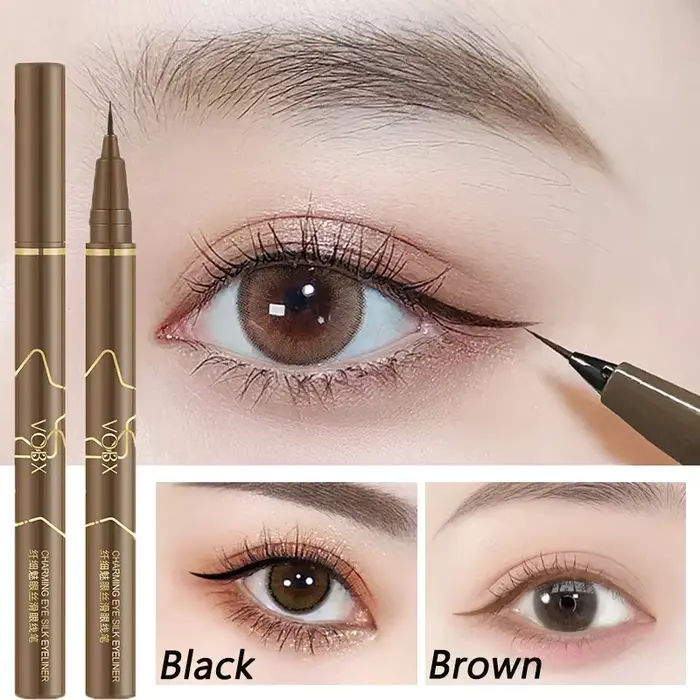 Eyeliner liquide marron durable