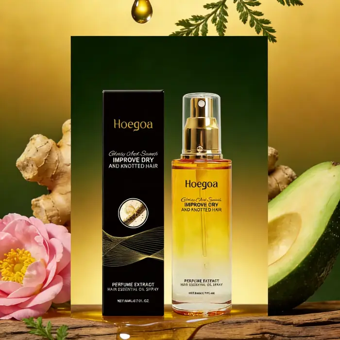 Huile Essentielle Capillaire Parfumée en Spray : Huile de Camélia Fortifiante et Nourrissante pour l