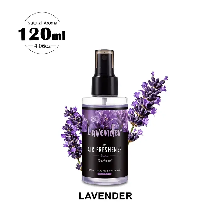 Spray de parfum pour voiture haut de gamme à la lavande naturelle, 120 ml/4,06 oz, parfum longue dur