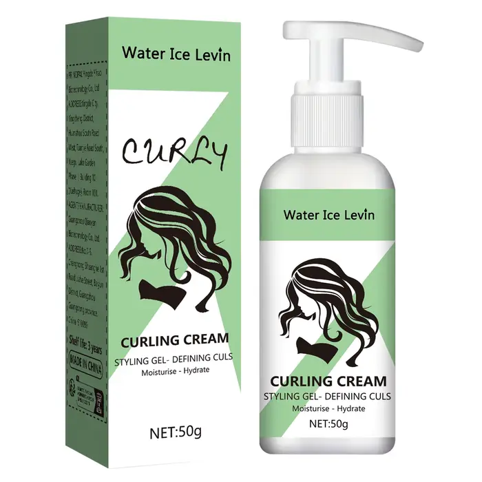 Water Ice Levin Gel Coiffant Crème Bouclante Définissant les Boucles Hydratant Sensation Douce et Souple Soin des