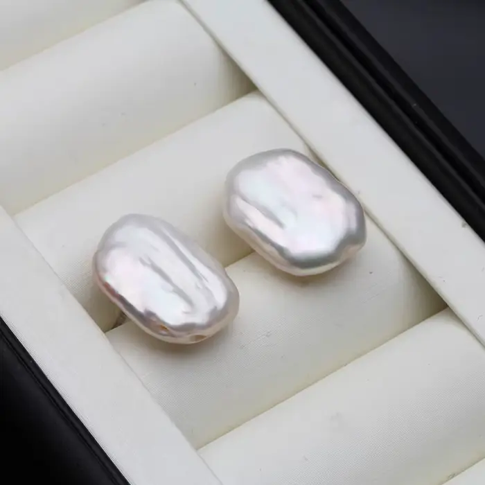 Boucles d'oreilles d'eau douce pour femmes, boucles d'oreilles en perles baroques, cadeau de mariage