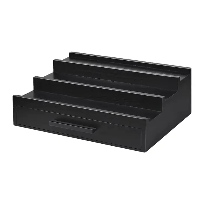 Organisateur de parfum, support de parfum, présentoir à 3 niveaux, étagère de parfum en bois avec ti