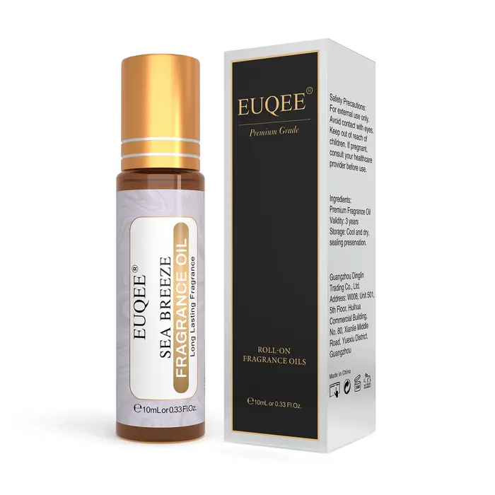 EUQEE 10ml huile parfumée à rouleau pour femmes-noix de coco vanille gomme à bulles cristal brillant bombe minuit Rose ange huiles aromatiques