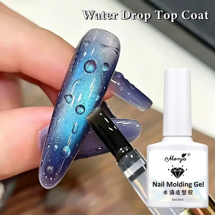 Nouveau vernis à ongles gel transparent effet gouttes d'eau, sans résidu, polyvalent, effet goutte d