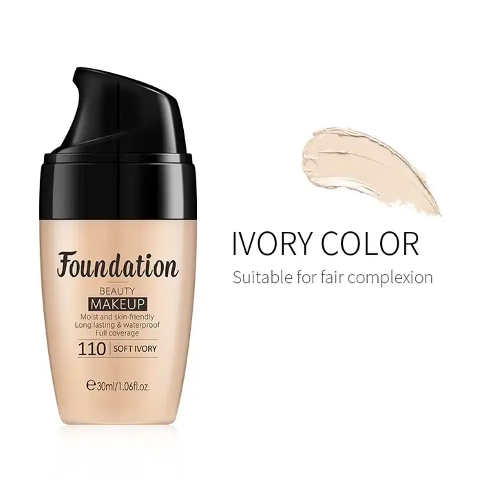 Crème de fond de teint longue durée pour le visage