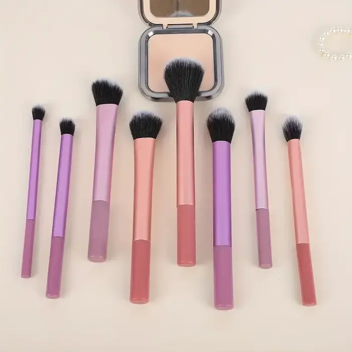 Kit de pinceaux de maquillage synthétiques doux