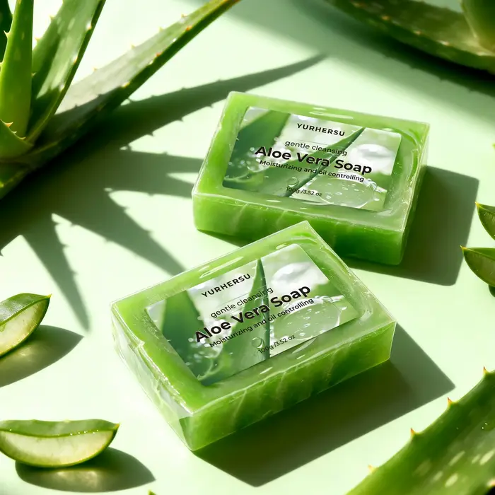 Savon à l'huile essentielle d'aloe vera, nettoyage en profondeur, contrôle du sébum, rafraîchissemen