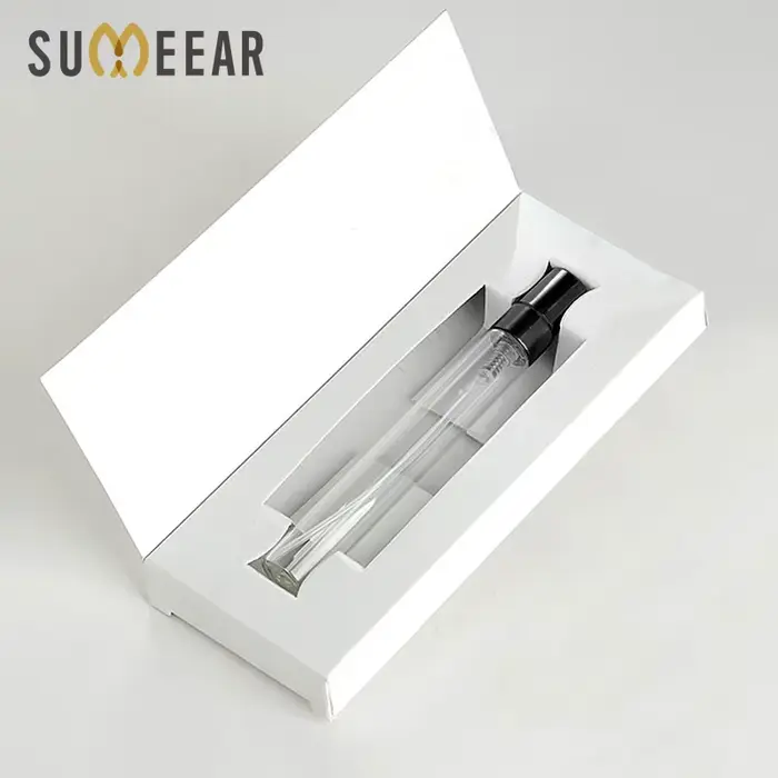 50 pièces/lot 10ML bouteille de parfum avec boîtes en papier vide atomiseur vaporisateur bouteille de parfum en verre