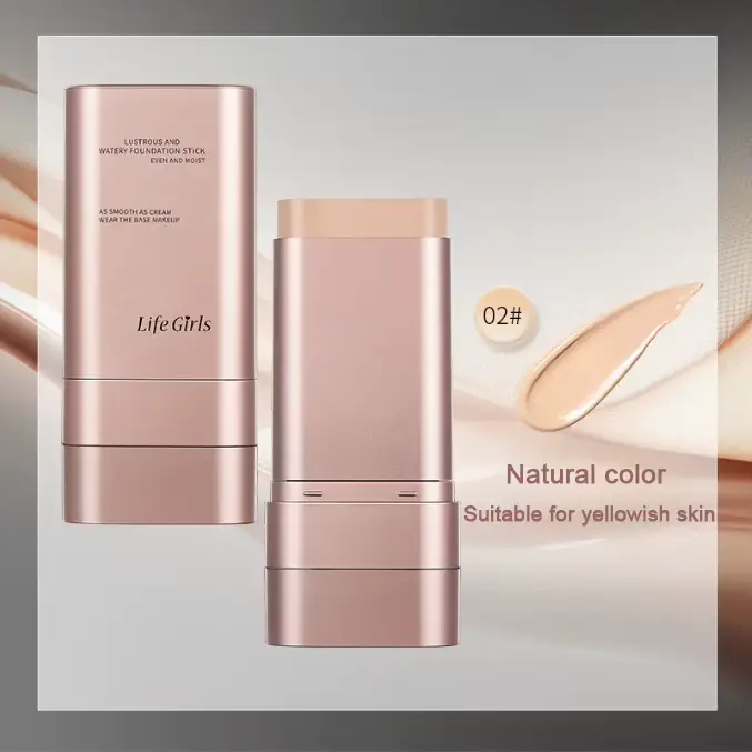 Life Girls – bâton de fond de teint aqueux à Double tête avec brosse, maquillage naturel impeccable 