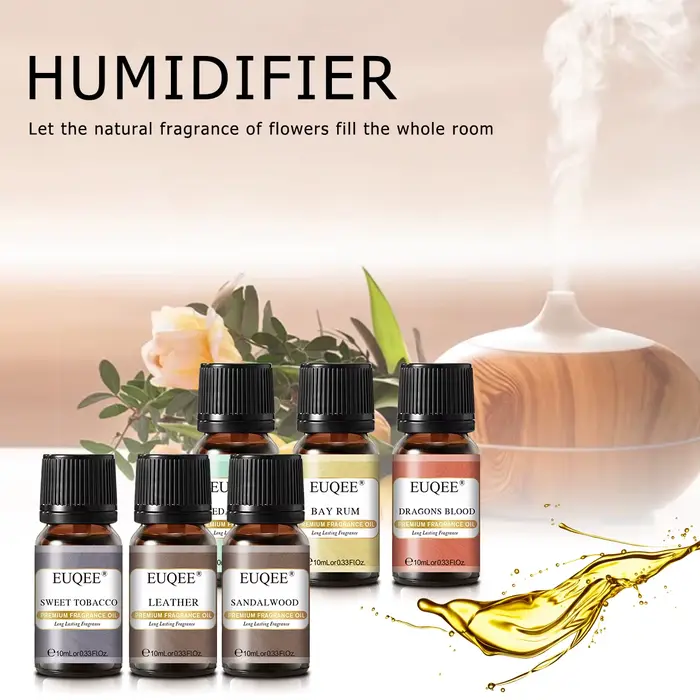 Huiles parfumées pour hommes, pour humidificateur, diffuseur, cuir, baie, rhum, forêt, pin, bois de santal, bois de cèdre, huile essentielle, fabrication de parfum