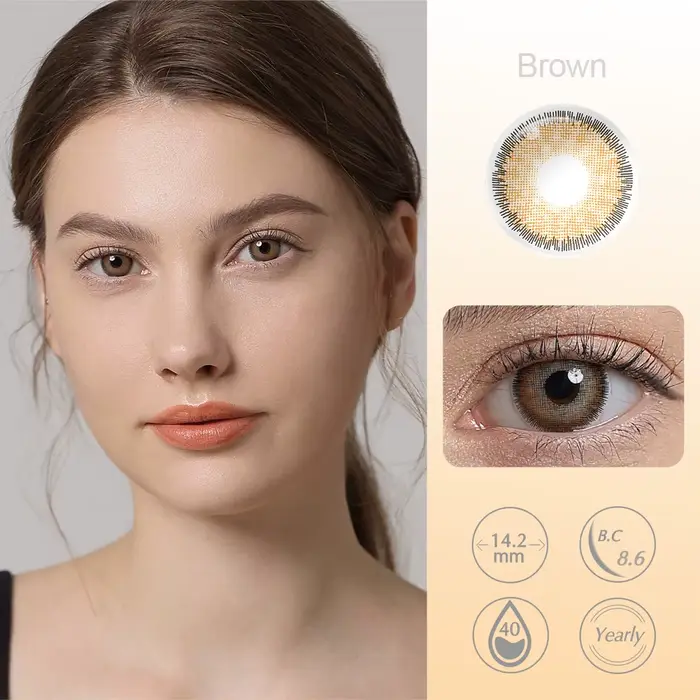 Hot FreshGo Premium/lentilles de Contact colorées océan Look naturel lentilles souples cosmétiques jetables 14.2mm 40% eau annuelle 1 paire