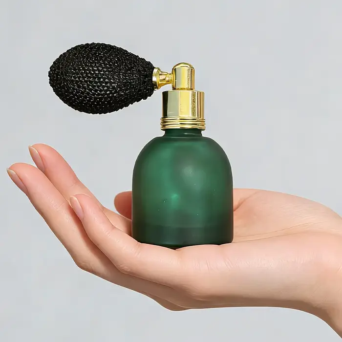 Flacon de parfum miniature haut de gamme coloré, forme ronde, petite capacité, portable, vaporisateu
