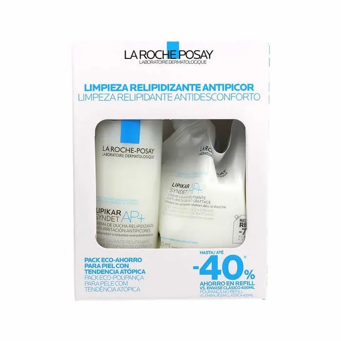 La Roche-Posay Lipikar Syndet AP+ Cream Wash 400 ml + Refill 400ml