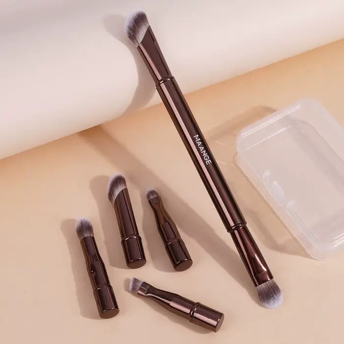 MAANGE – ensemble de pinceaux de maquillage à Double extrémité, détachables, pour Contour de voyage,