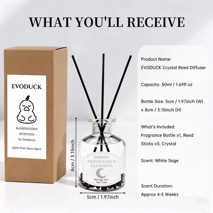 Diffuseur de roseaux de fleurs, parfum de vanille, diffuseur parfumé de 3.38oz avec bâtons, huile es