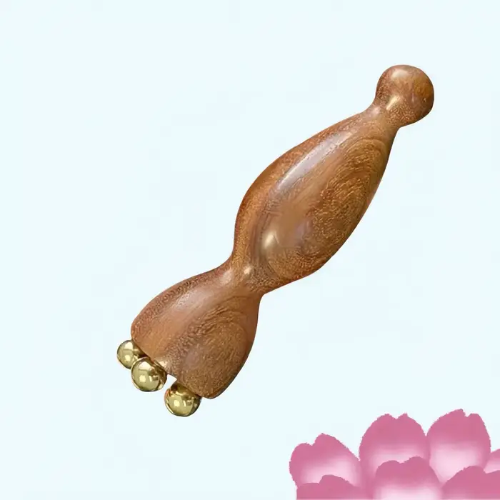 Outils de Massage du visage chaud Lotus Seedpod beauté laiton et palissandre cernes Gua Sha outil Re
