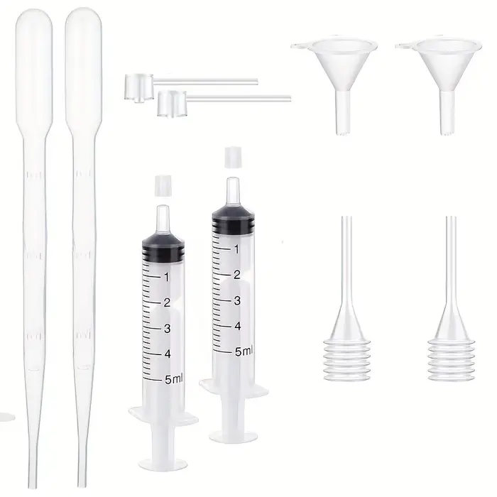 Kit de 50 outils de remplissage de parfums et cosmétiques DIY, comprenant un compte-gouttes à ressor