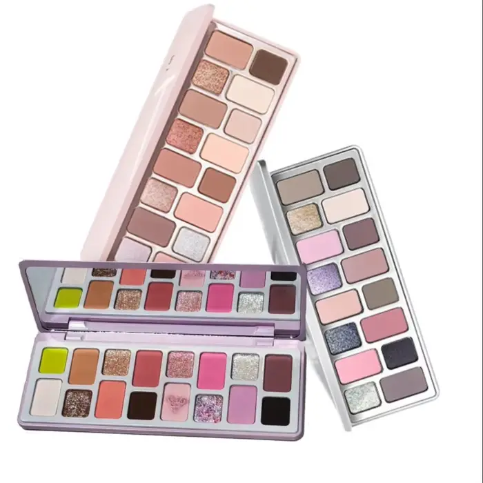 Palette d'ombres à paupières en poudre minérale avec 16 couleurs scintillantes pour femmes, résistante à l'eau, pour tous les jours et occasions spéciales