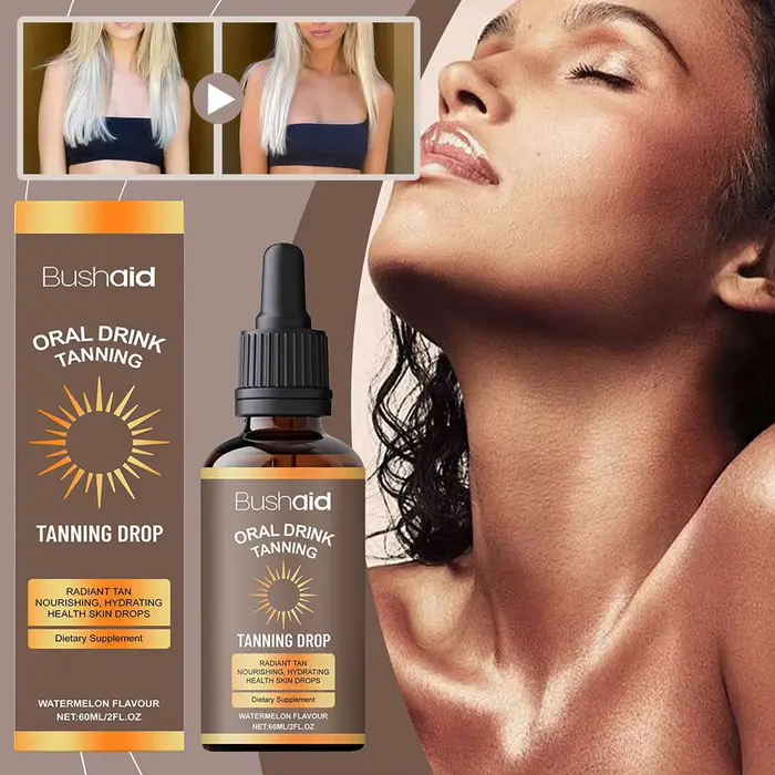 Gouttes autobronzantes hydratantes 60 ml pour le corps et visage, bronzage subtil et lumineux sans soleil, pour peaux sensibles et tous types de peau
