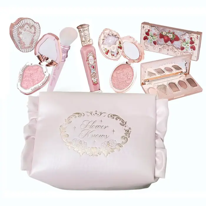 Coffret Cadeau Maquillage Tout-en-un Flower Knows : Fond de Teint Crème Coussin Jardin