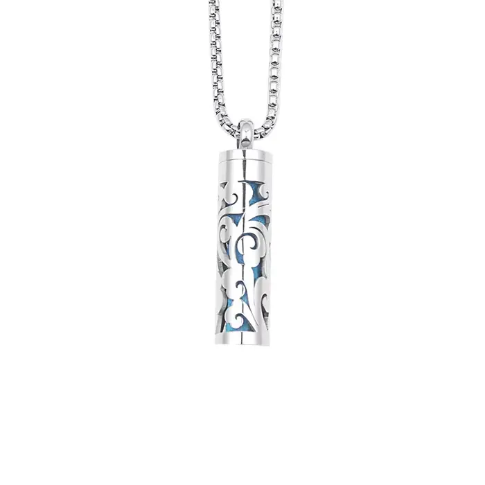 Bouteille de parfum aromathérapie pendentifs en acier inoxydable hommes femmes Hip-hop personnalité collier bijoux de mode