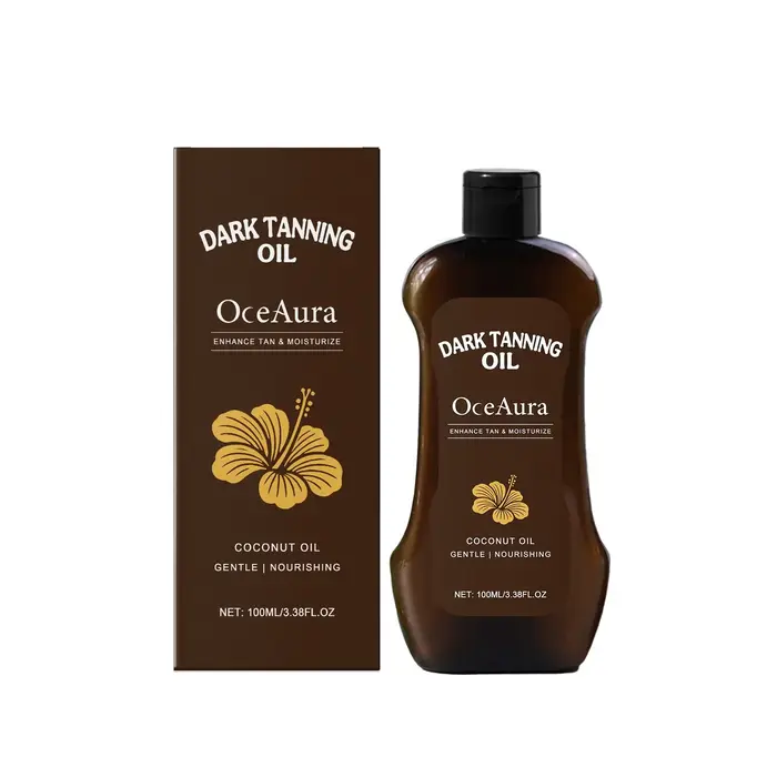 Huile de bronzage à la noix de coco, bronzage profond, éclat naturel, longue durée, imperméable, hyd