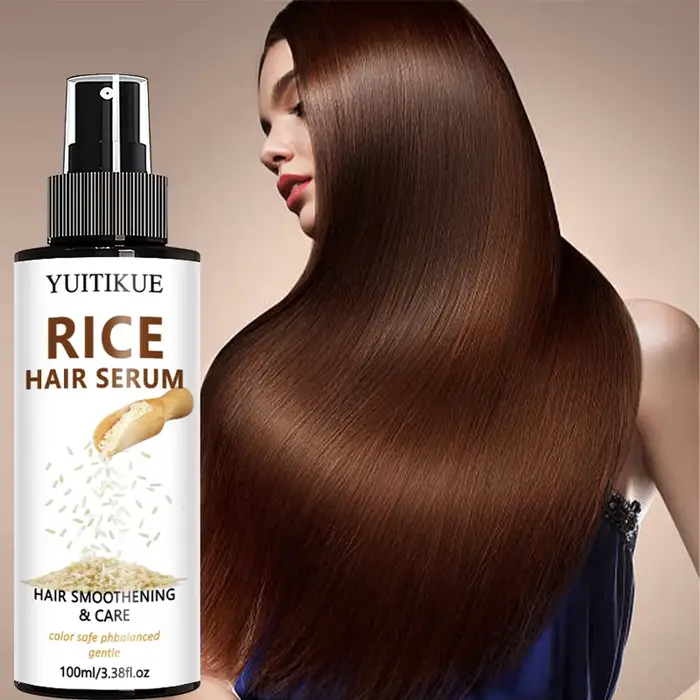 YUITIKUE Sérum capillaire en spray à l'eau de riz - Nourrit, fortifie et ajoute de la brillance pour