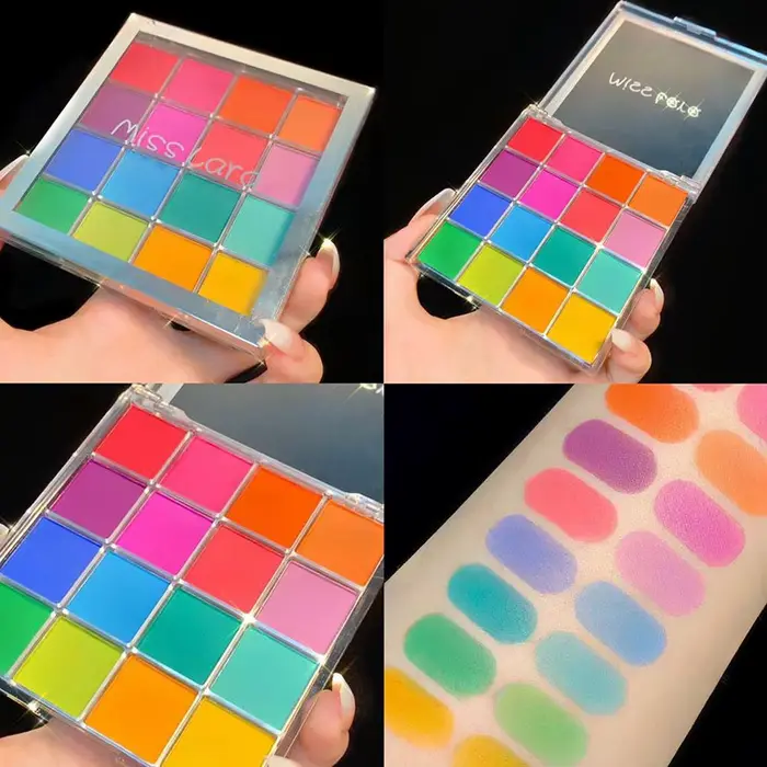 Kit de Palette de fards à paupières 16 couleurs, charmant et coloré, finition nacrée et mate, tons de terre, maquillage pour les yeux