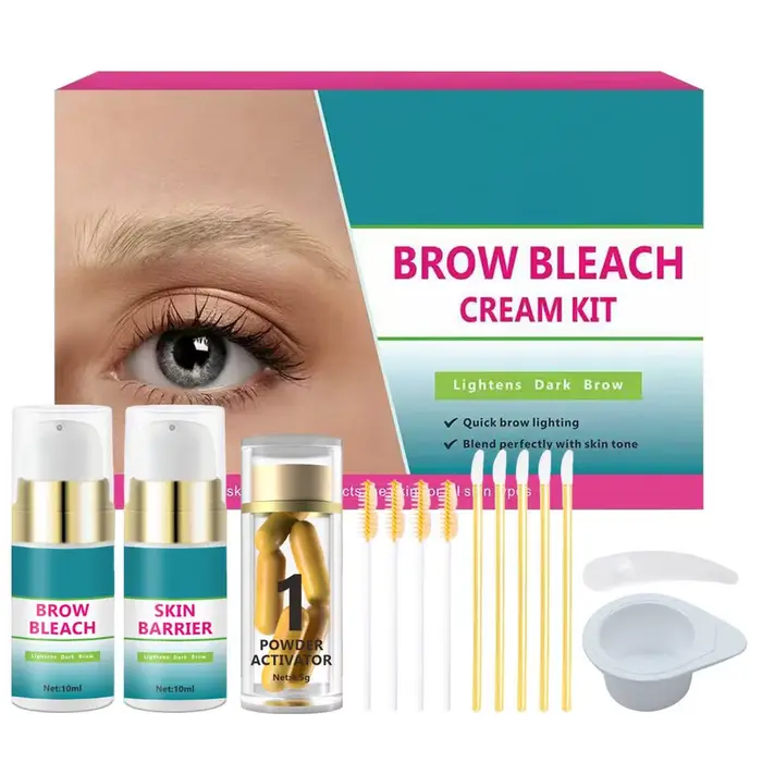 Kit de teinture pour sourcils, décolorant doux pour sourcils, pour des résultats de qualité professi
