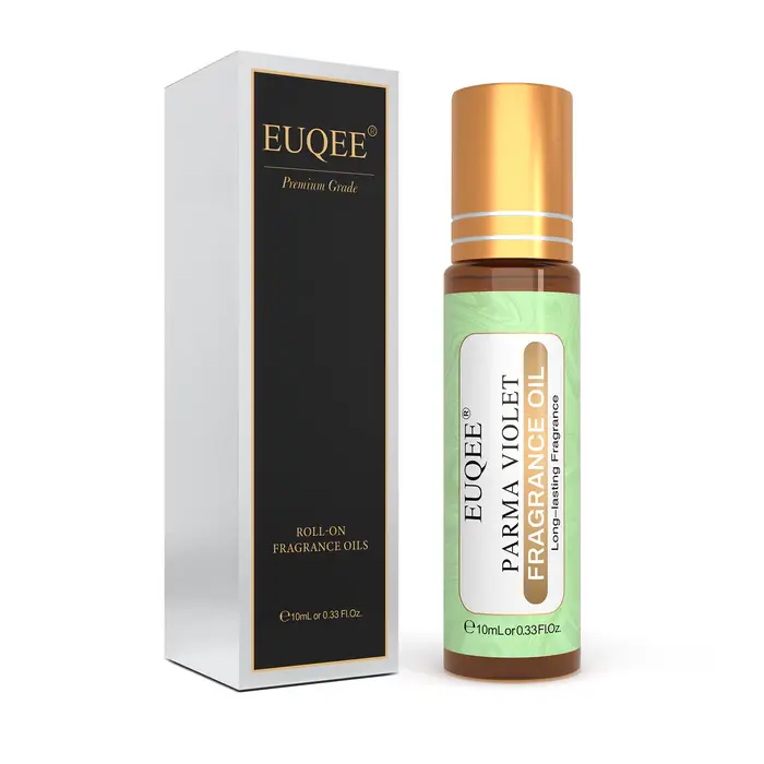 Huiles de parfum roll-on EUQEE 10ml, noix de coco et vanille, musc blanc, fleur d'oranger, violet de Parme, parfum roll-on longue durée pour femmes