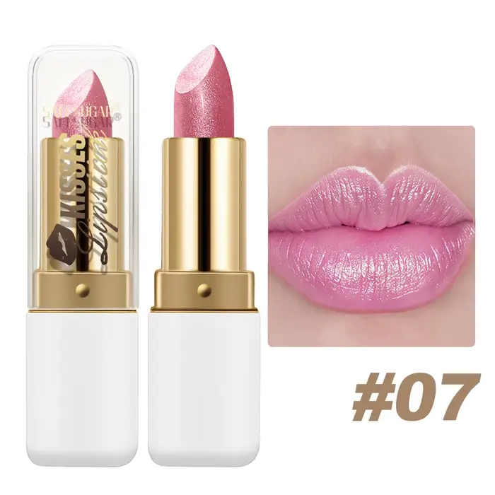 Gloss à lèvres nacré scintillant, facile à appliquer, waterproof, non collant, longue tenue et brillant
