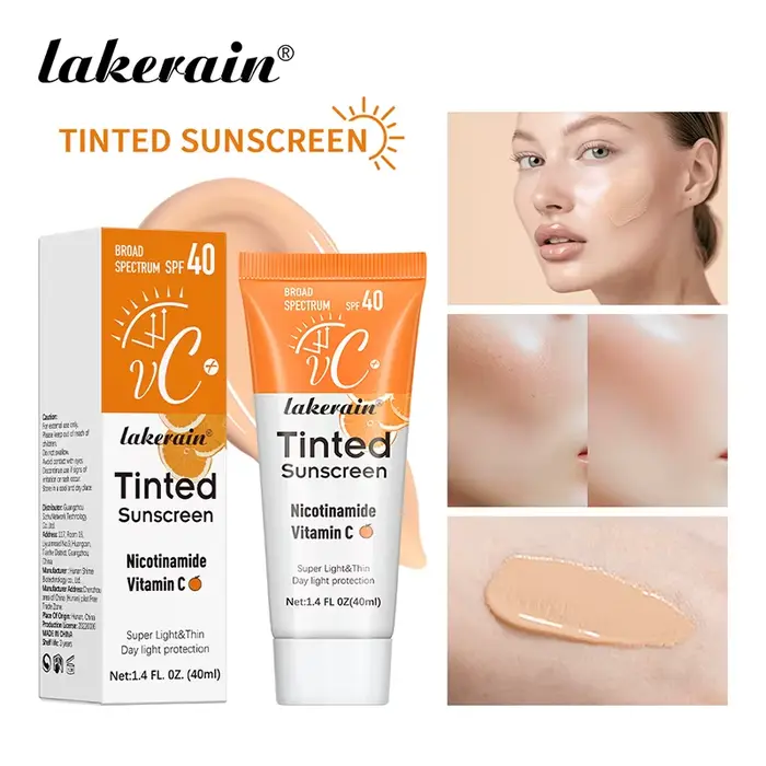Éventuelles F40-Crème Solaire Teintée à la Nicotinamide et à la Vitamine C