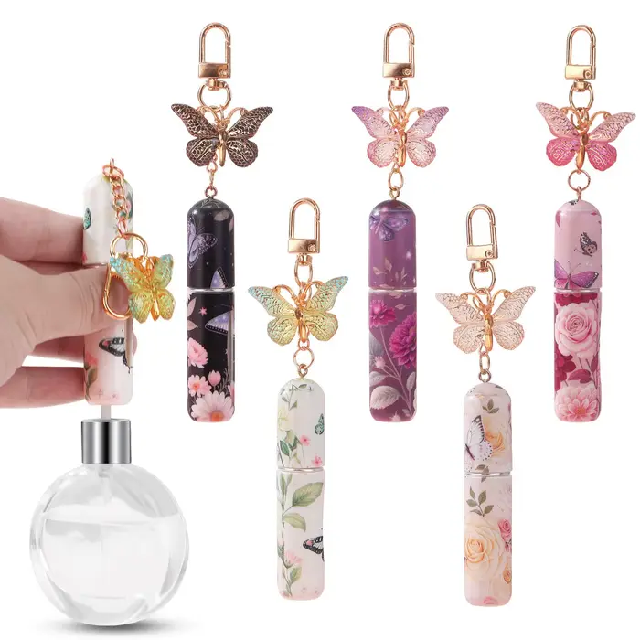 Ensemble de porte-clés de parfum papillon