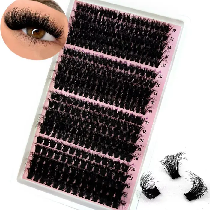 340/390 pièces 40D-160D mélange 5D moelleux cils individuels grappes Extensions faux