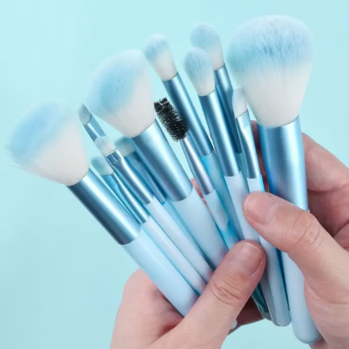 Ensemble de pinceaux de maquillage doux et moelleux pour femme, correcteur, blush adt, poudre, fard 