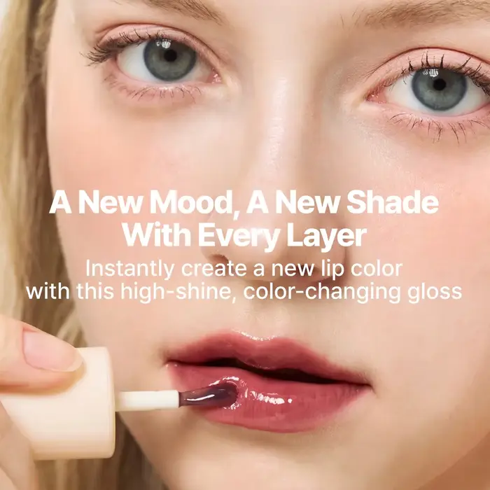 fwee Gloss 3D changeant de couleur, léger et longue tenue, maquillage de luxe, haute brillance, tran