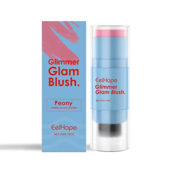 Stick blush double-embout naturel longue tenue, couleur intense, maquillage mat, monochrome, crème, 