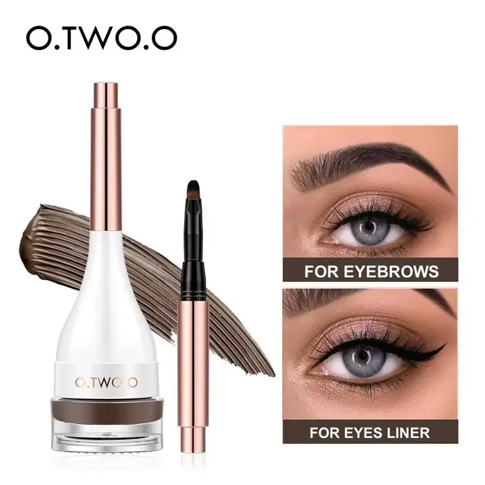 Pommade à sourcils naturelle, imperméable, Texture crémeuse, très teinte, Gel à sourcils, Double usage pour Eyeliner, maquillage de beauté, anti-taches