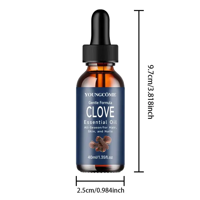 Huile Essentielle de Clou de Girofle en Flacon – Soin Visage Hydratant, Réparateur, Anti-Âge et Arômes Naturels Biologiques