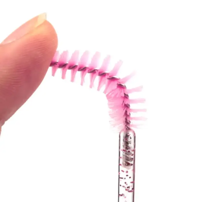 5/25/50 pièces pinceaux de maquillage rose cristal cils brosse réutilisable faux