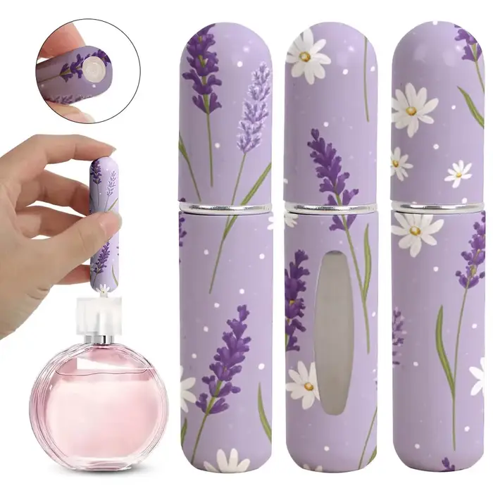 Nouveau Flacon pulvérisateur rechargeable de 5ml, Mini flacon de parfum rechargeable à motif de fleu